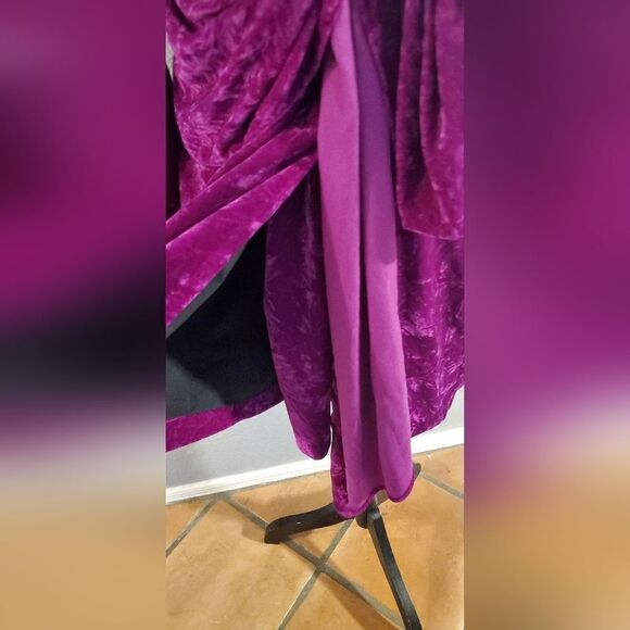 Shoshanna Dakota Draped Velvet Mini Dress Purple Women’s Size 6 - Picture 12 of 16